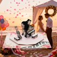 thumbnail image 2 of Tarjeta de boda CawrdWish 3D Just Married para guitarra y piano, 2 of 7