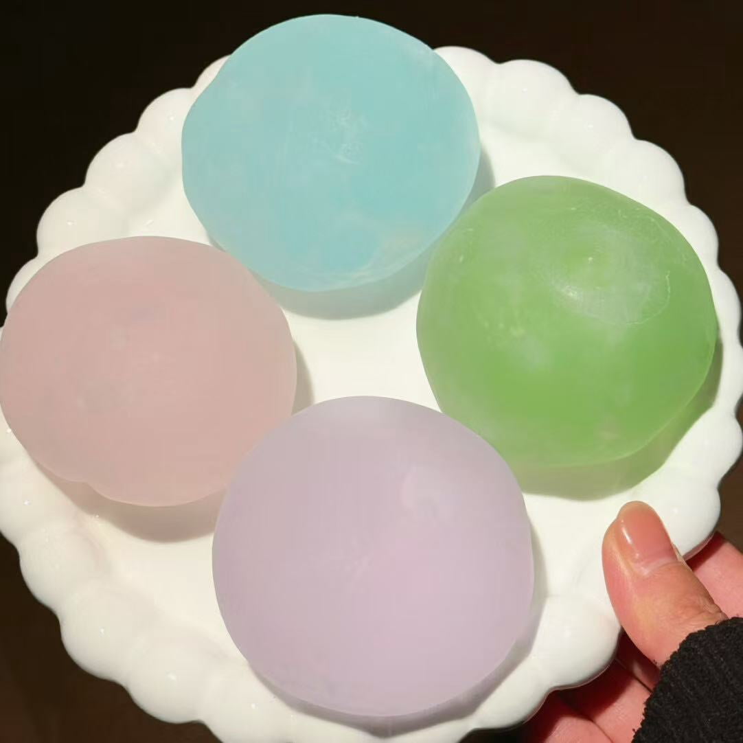 Multi-Color 6cm Snow Skin Mochi Coconut Oil Stress Ball - Velvety-Soft Squeeze Ball Squishy for ASMR Sensory Relief, Fidget tool Gadget for Adults Gifts