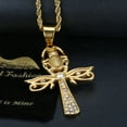 thumbnail image 4 of NEGS 18K Gold Plated Eye of Horus and Scarab Egyptian Ankh Pendant 24‘’ Chain Amulet Stainless Steel Necklace for Men Women, 4 of 7