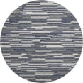 thumbnail image 2 of Addison Rugs Mayfield Washable Transitional Stripes, Bars, Horizontal Lines Gray Round Rug, 8' x 8', 2 of 5