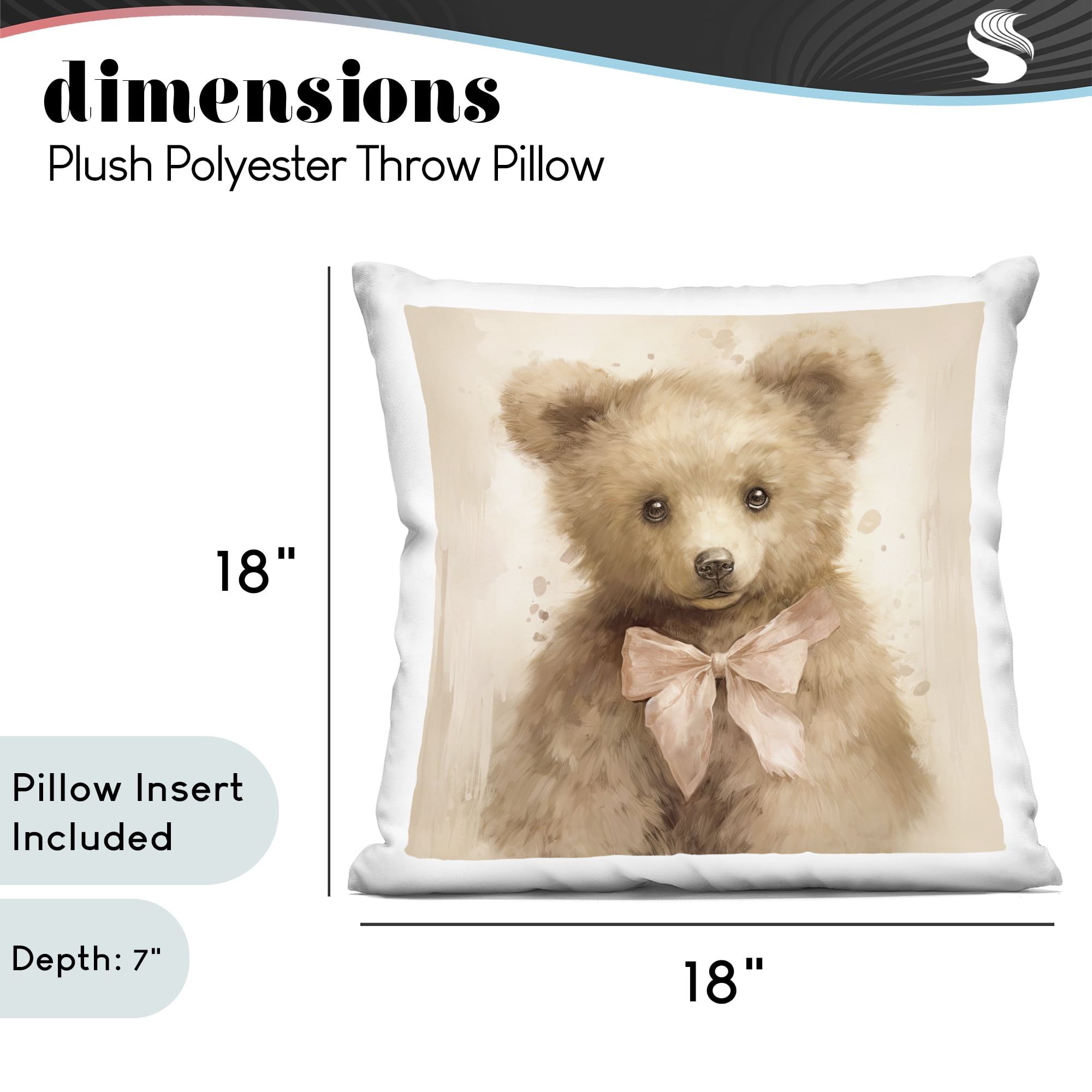 Stupell Industries Little Baby Bear Decorative Printed Throw Pillow, design by Tina LeCour