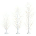 thumbnail image 4 of Set of 3 Pre-Lit White Birch Christmas Trees with LED Lights & Remote Control, 4ft 5ft 6ft Lighted Trees for Outdoor Christmas Yard Décor, 4 of 10