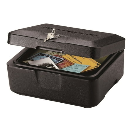 SentrySafe Fire Chest 0500 with Key Lock - 12-13/16"W x 10-5/16"D x 6-1/8"H, Black