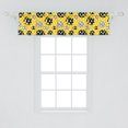 thumbnail image 2 of Ambesonne Art Window Valance, Abstract Geometrical Composition Paint Smears and Circles, Curtain Valance for Kitchen Bedroom Decor with Rod Pocket, 54" X 12", Yellow Grey, 2 of 3