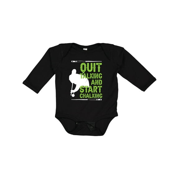 Inktastic Pool Player Billiards Quote Boys or Girls Long Sleeve Baby Bodysuit