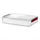thumbnail image 1 of Caja de almacenamiento transparente A4, estuche de plástico portátil para documentos, papelería, joyas y material escolar para el hogar y la oficina, color burdeos., 1 of 4