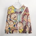 thumbnail image 4 of Rick And Morty Zip Up Hoodies Unisex Realistic 3D Print Sweatshirt Long Sleeve Hooded Jacket Coat L, 4 of 8