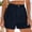 Blue women cotton linen shorts with pockets a1, variant on Cagogo High Waisted Cotton Linen Shorts for Women with Pockets Button Casual Solid Regular Fit Shorts Workout Lounge Beach Summer Wear, Green 2XL