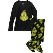 Grinch Women's Fleece Top And Footie Paj