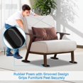thumbnail image 3 of Deslizadores para muebles mejorados Deslizadores para muebles para alfombras 4 piezas 5.8 * 4.3 "" Almohadillas móviles con ranura antideslizante Deslizadores móviles para muebles ovalados para mover, 3 of 6