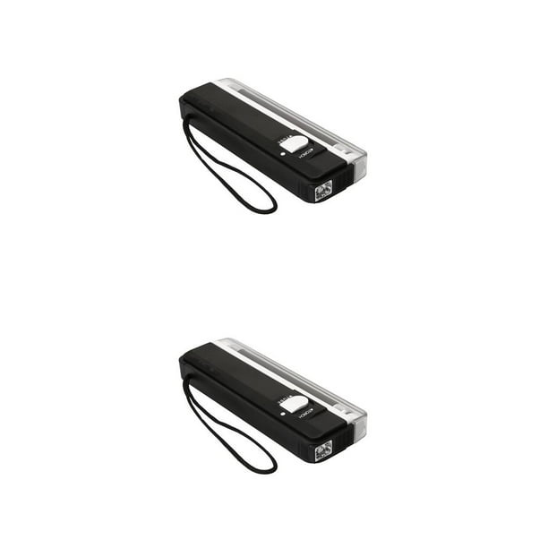 Cateissary Luz de detección, Detector de dinero, antorcha, lámpara de billetes falsos, herramienta de detección portátil, probador de 1 2piezas