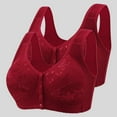 thumbnail image 2 of Siilsaa Minimizer Bras for Women Comfortable Seamless Full Coverage Bra for Women Wireless Bras with Soft Support Regular Red,L, 2 of 3