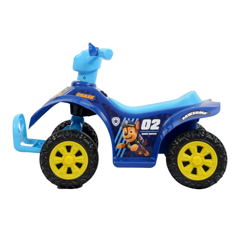 Paw Patrol Chase ATV Quad 6V Battery Powered Ride On for Kids Ages 1.5 Blue
