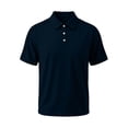 thumbnail image 6 of Yifymode Polo Shirts for Men Dry Fit Golf Polos Pleated Short Sleeve Button Up Shirt Plus Size Summer Cotton Athletic Tshirts,Navy XL, 6 of 7