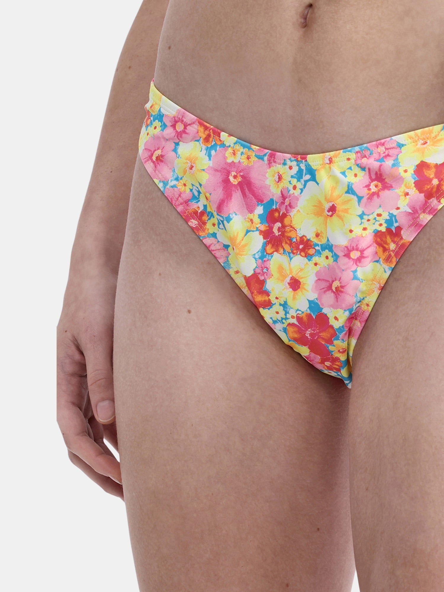 No Boundaries High Leg Mid Rise Cheeky Bikini Bottom, Sizes XXS-XL