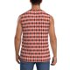 thumbnail image 4 of Fotbe Red and Brown Squares Men's Camiseta sin Mangas Estampada para Hombres, Playera Casual para Gimnasio, Entrenamiento, Playa-X-Large, 4 of 7