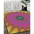 thumbnail image 3 of Ahgly Company Machine Washable Indoor Rectangle Transitional Pink Violet Pink Area Rugs, 8' x 10', 3 of 7