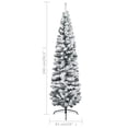 thumbnail image 3 of Slim Artificial Pre-lit Christmas Tree with Ball Set Green 94.5", 3 of 12
