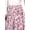Multicolor11, variant on Women Cotton Maxi Skirt with Elastic Waist for Her, Soft Versatile Style Floral Hand Block Print, White Pink XS