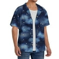 thumbnail image 2 of Fotbe Starry Sky Camisa Estampada de Manga Corta para Hombre, Casual de Verano, Estilo Playero, Sin Arrugas-XX-Large, 2 of 5