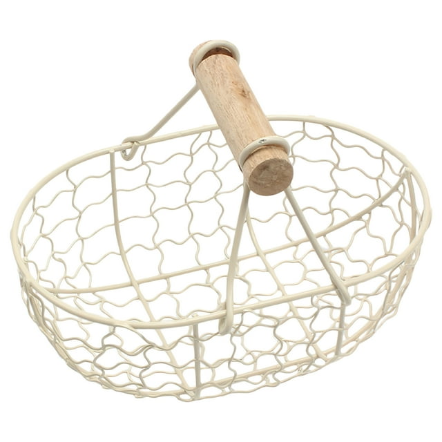 1 cesta de almacenamiento creativa para cocina, frutero, pan, organizador de escritorio (beige)