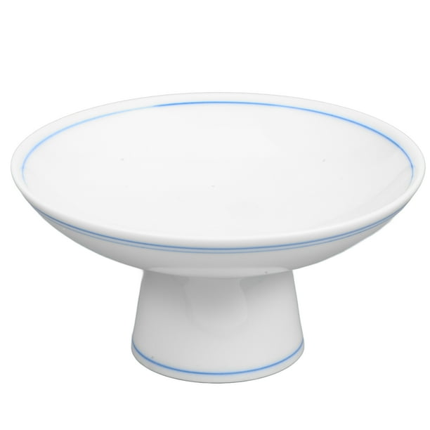 Cuenco de cerámica con base, soporte decorativo para frutas y postres, expositor para mostrador de cocina