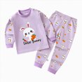 thumbnail image 4 of TOWED22 Kids Clothes for Boys Girls 2 Piece Toddler Clothes Cotton Outfit Fall Winter Sleepwear Set 3 6 9 12 18 24 Months 2 3 4 5 6 7 8 9 Years(Purple,12-18 M), 4 of 4