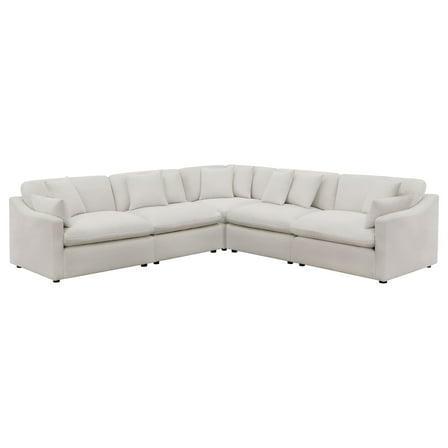 Hobson 5-piece Upholstered Modular Sectional Sofa Ivory