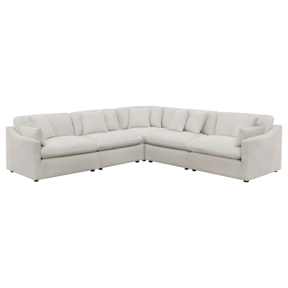 Hobson 5-piece Upholstered Modular Sectional Sofa Ivory