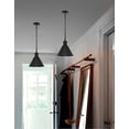 thumbnail image 5 of FSLiving Battery Run Wireless USB Charging Dimmable Remote Control 5V LED Pendant Lighting Vintage Design Black Metal Lampshade Light Fixture for Laundry Dorm Bedroom Easy to Install-1 Pack, 5 of 6
