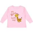 thumbnail image 3 of Inktastic My Nana Loves Me- Cute Giraffe Boys or Girls Long Sleeve Toddler T-Shirt, 3 of 5