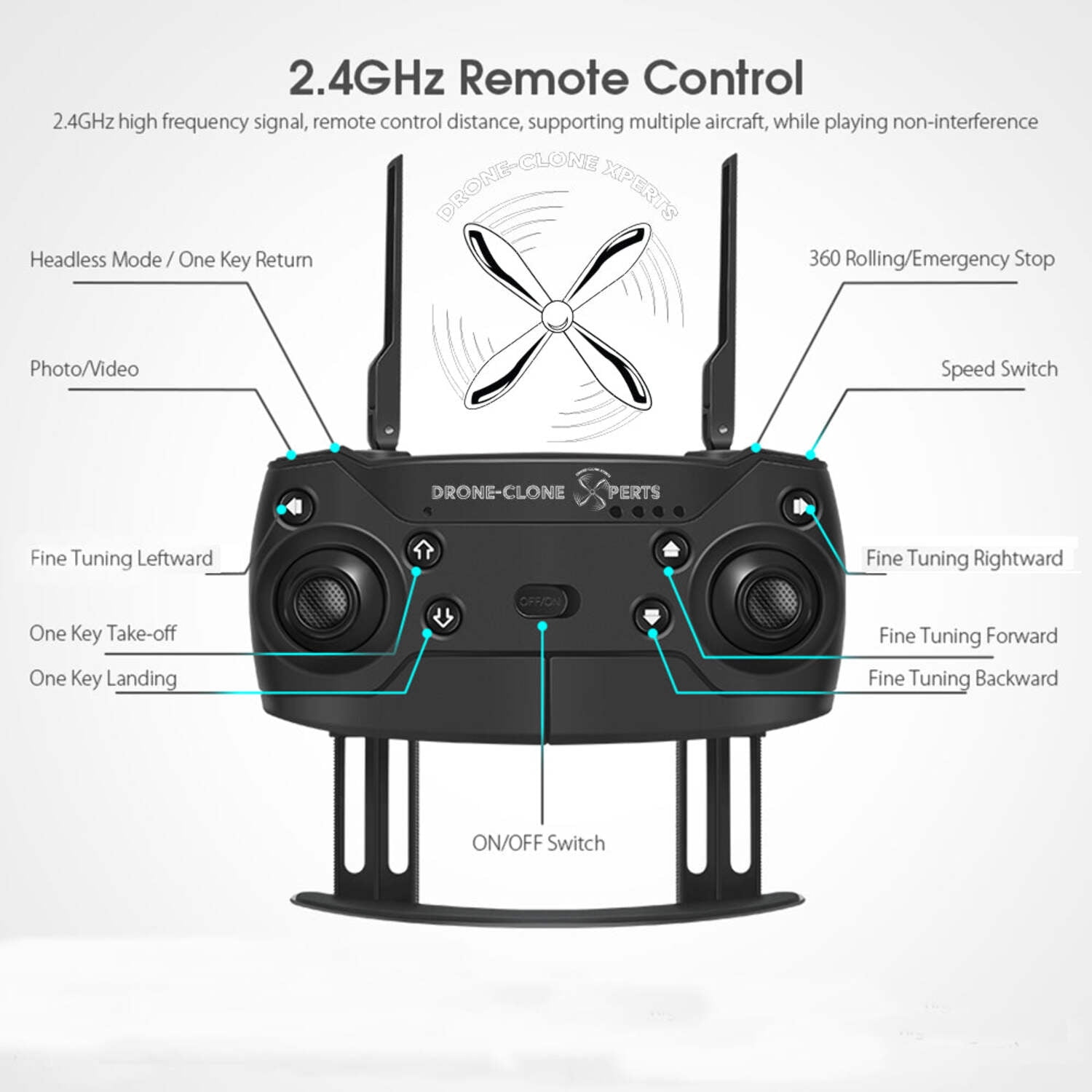 Drone-Clone Xperts Falcon 4K Drone Pro EXTREME Upgrade With 2 Batteries