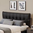 thumbnail image 4 of Euroco Full Size Upholstery Platform Bed with Lift up Storage and LED Lights for Kids Teens Adults, Black, 4 of 11