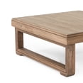 thumbnail image 5 of GDF Studio Andrae Outdoor Acacia Wood Square Coffee Table, Brown Wash, 5 of 7