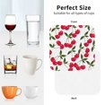 thumbnail image 6 of Gaeub Cherry Print 4 Pcs Leather Coasters for Drinks ,Drink Coasters Sets,Drink Table Cup Coasters for Living Room Kitchen Coffee Decor-Square, 6 of 6