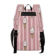thumbnail image 3 of PVC Transparent Backpacks Clear Backpack for Travel and Outings Ice Cream Pattern with Striped, 3 of 7