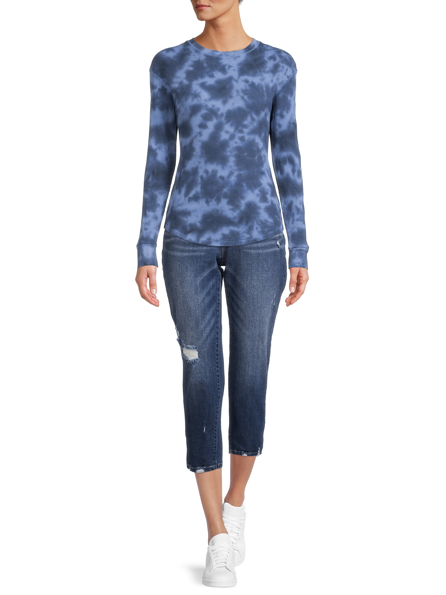 Time and Tru Women's Thermal Top with Long Sleeves