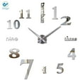 thumbnail image 3 of Deago Frameless DIY Wall Clock,Large Modern 3D Mirror Wall Clock Decor Sticker DIY Clock kit for Home Living Room Bedroom Office Decoration (Silver), 3 of 8