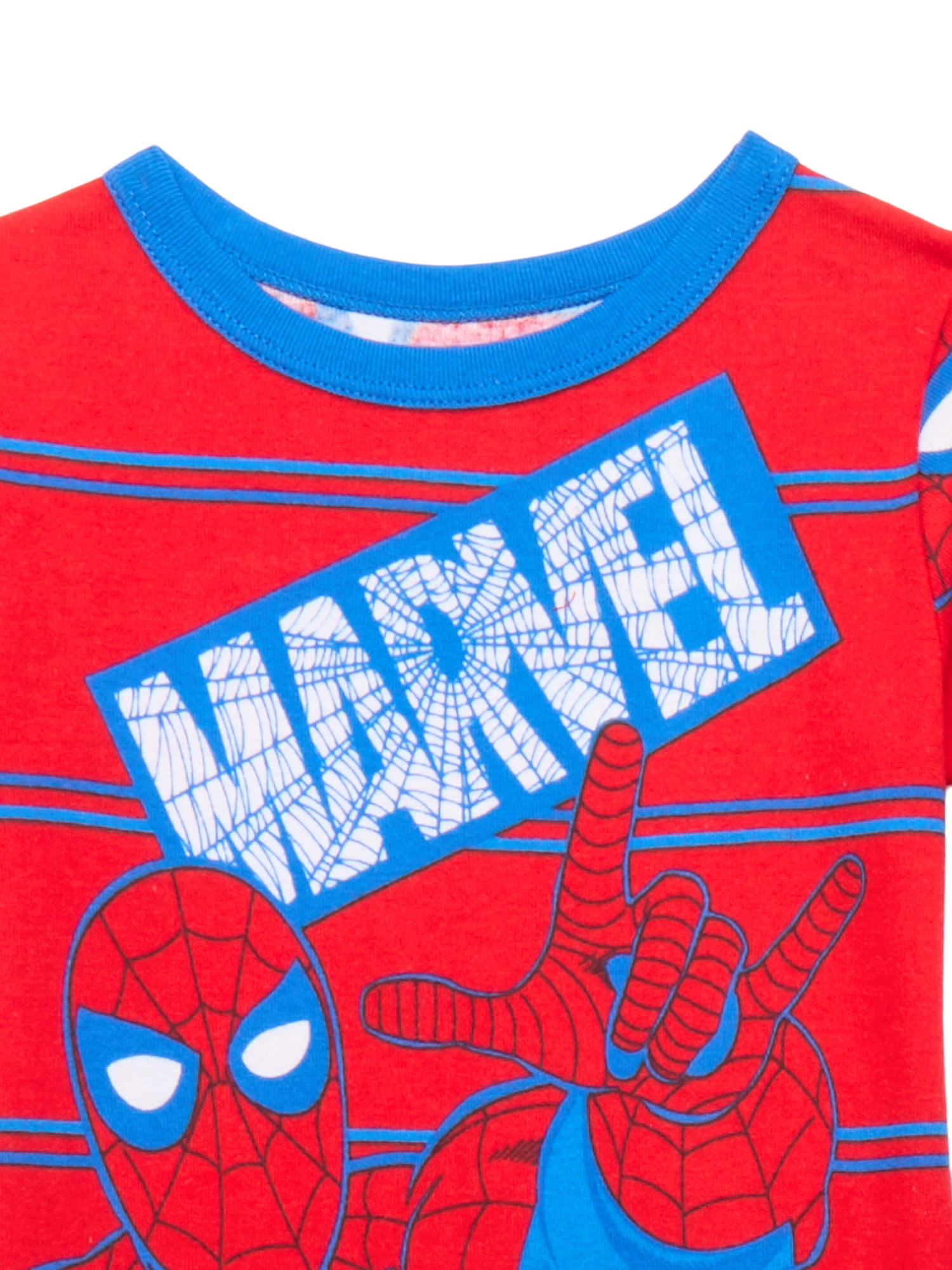 Spider-Man Boys Short Sleeve Top and Pants, 2-Piece Pajama Set, Sizes 4-12