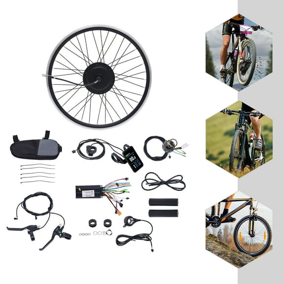 Miumaeov 36V 500W 24 inch Wheel Electric Bicycle Motor Conversion Kit E Bike Cycling LCD