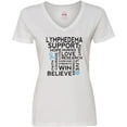 thumbnail image 3 of Inktastic Lymphedema Awareness Month Ribbon Women's V-Neck T-Shirt, 3 of 5