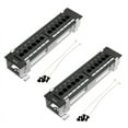 thumbnail image 1 of Kit d'Outils Réseau 2X Panneau de Patch CAT6 12 Ports RJ45 Support Mural avec Support Mural, 1 of 6