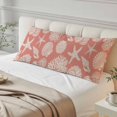 thumbnail image 4 of Coral Pink Starfish Coastal Body Pillow Cover 20 x 60 Inch Decorative Pillow Cover Shell Summer Beach Nautical Lumbar Pillowcase Seasonal Rectangle Cushion Case for Couch Sofa Bed Living Room, 4 of 9