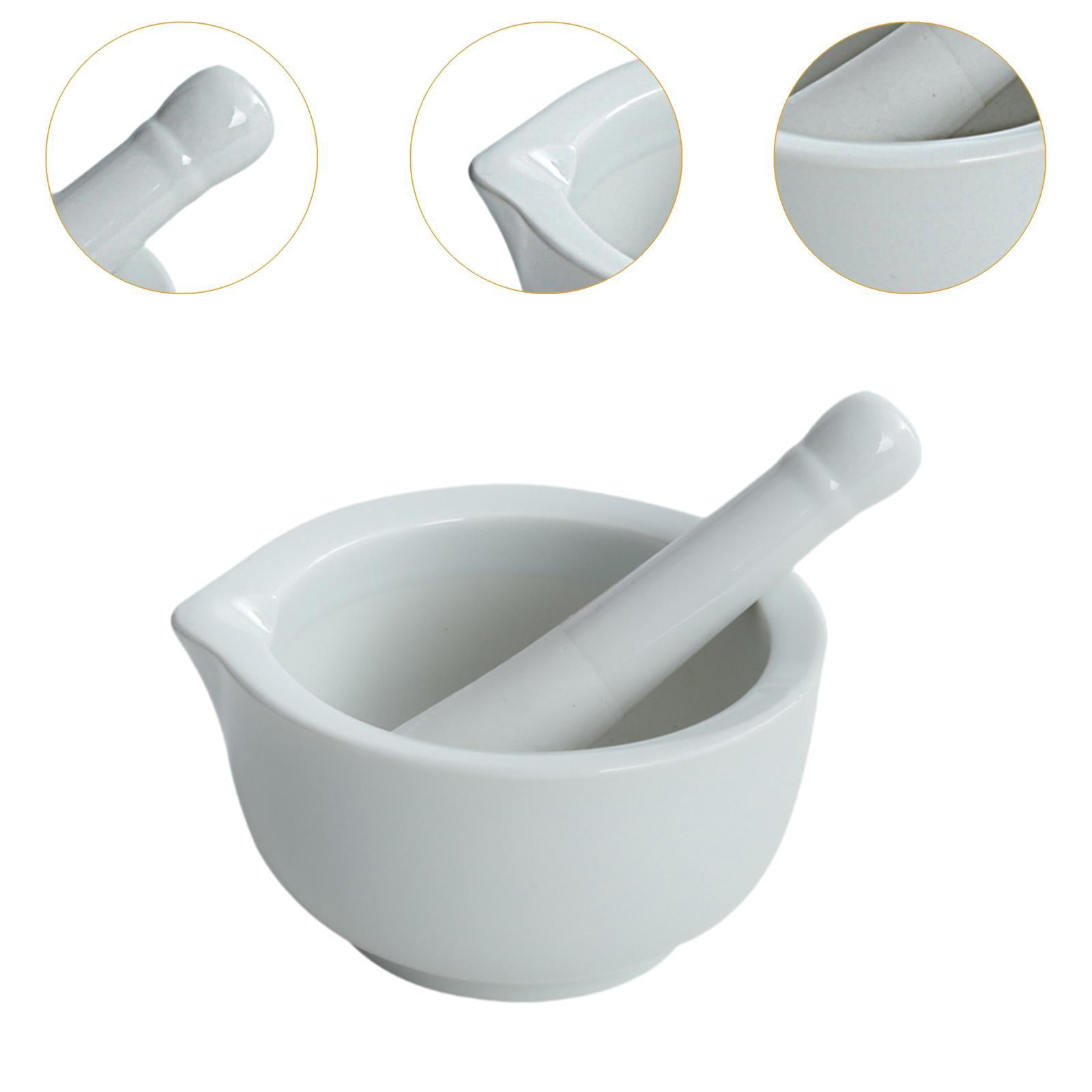 Fiocias Ceramic Grinding Bowl Easy Clean Kitchen Utensils Practical Baby Food Supplement White