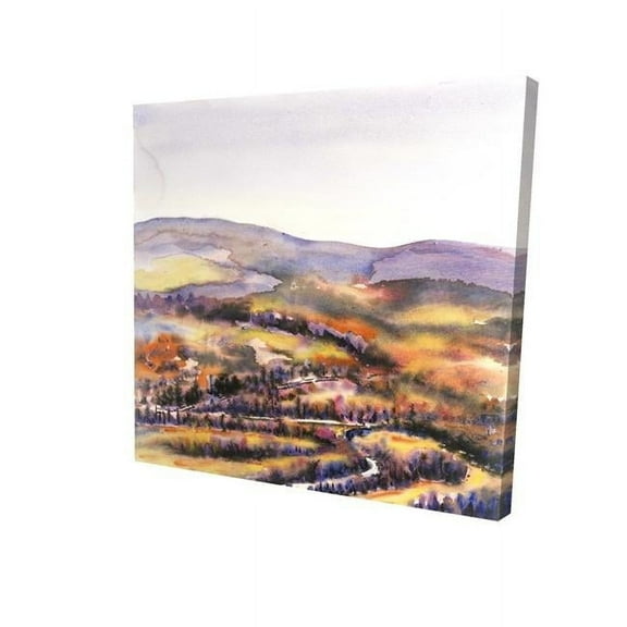 Begin Home Decor 2080-0808-LA156 8 x 8 in. Beautiful Hills-Print on Canvas