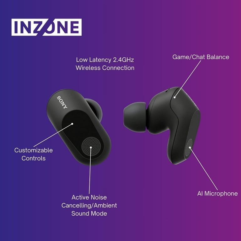 Sony INZONE Wireless Noise-Canceling Gaming Earbuds with