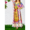 thumbnail image 2 of HAPPY BAY Women's Summer Loungewear African Beach Maxi Plus Size Kaftan Ethnic Print Casual Slit Dress Caftan Dresses for Women 2X-3X Gold, Leopard Skin, 2 of 5