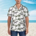 thumbnail image 2 of Haiem Palm Trees Zebra Printed Hawaiian Shirt for Men - Men’s Casual Beach Summer Shirts - Stretch Fabric with Modern Fit-Large, 2 of 7