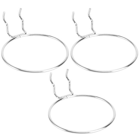 

3Pcs Round Metal Plating Hook Home Cup Storage Rack Mall Display Hook Silver