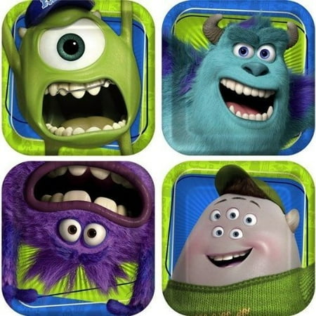 - Monster Inc Monster University Party Supplies 8 Small Dessert Plates Birthday by By PIXAR